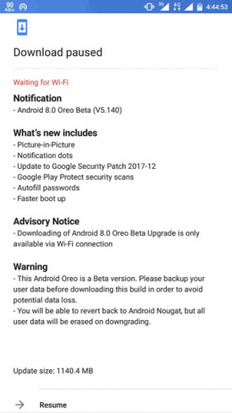 Nokia 6 Android 8.0 Oreo beta