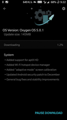 OxygenOS 5.0.1 OnePlus 3 3T