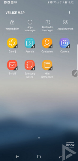 Samsung Galaxy Note 8 veilige map