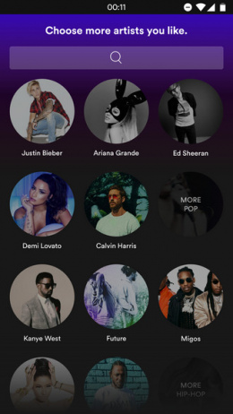 Spotify design UI