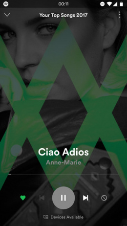 Spotify app interface