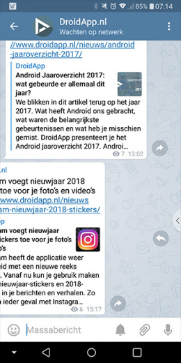 Telegram 4.7 quick reply