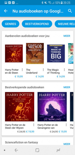 Google Play Store luisterboeken