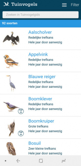 Tuinvogels app