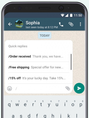 WhatsApp Business Quick Replies