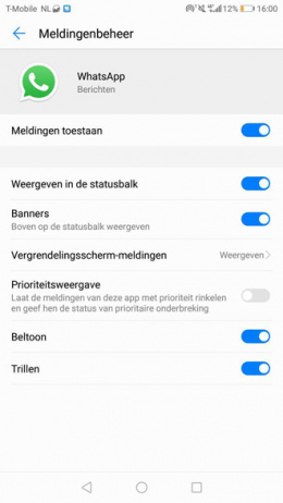 WhatsApp notificatiekanalen