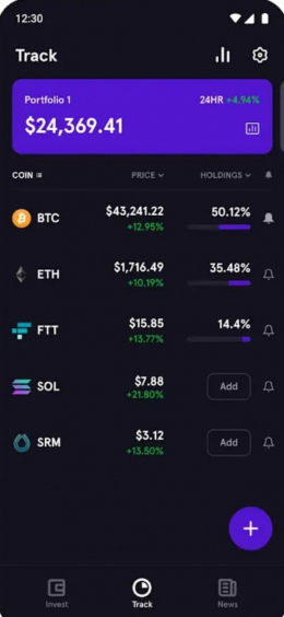 Blockfolio app