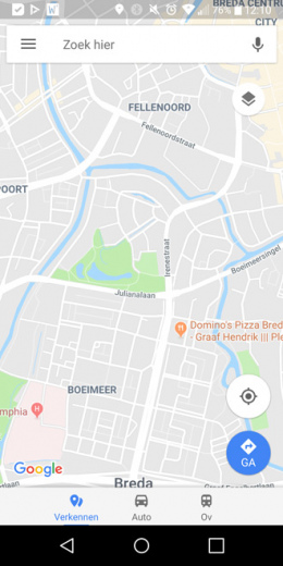 Google Maps nieuwe interface