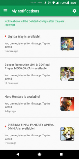 Google Play Store mijn notificaties