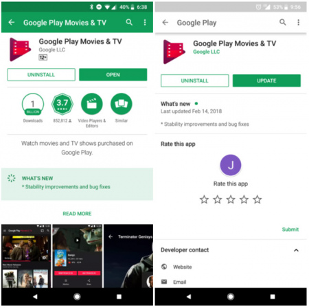 Google Play Store redesign wit