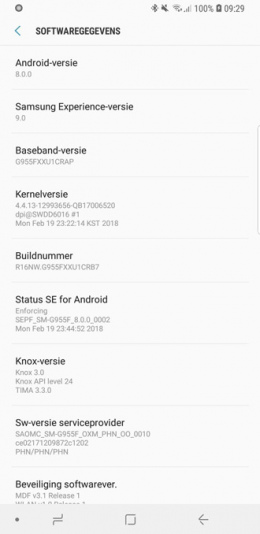 Samsung Galaxy S8 Android 8.0 Oreo