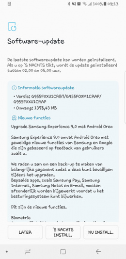 Samsung Galaxy S8 Android 8.0 Oreo