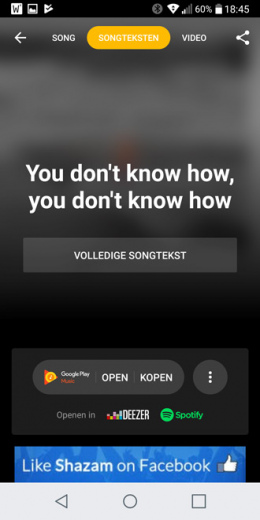 Shazam songtekst