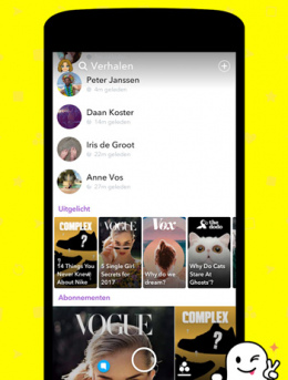 Snapchat interface