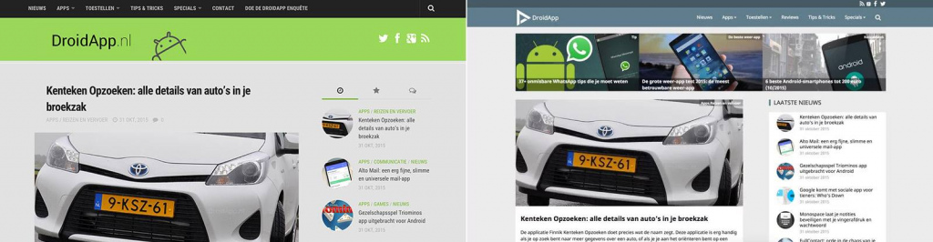 DroidApp oud nieuw