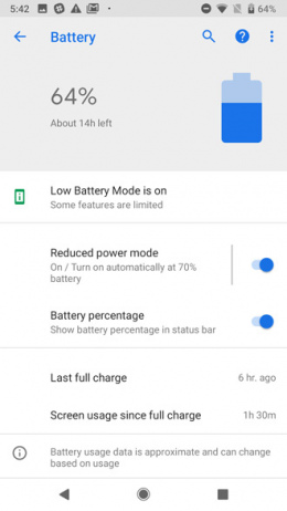 Android P Batterijbespaarmodus