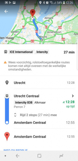 Google Maps rolstoel