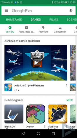 Google Play Store startscherm 05