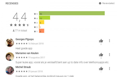 Google Play Store webversie