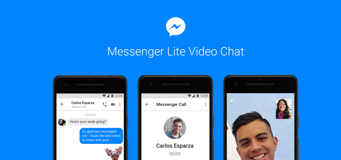 Facebook voegt videobellen toe aan Messenger Lite-app