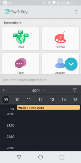 SwiftKey agenda