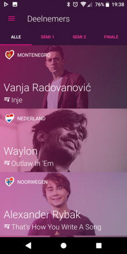 Eurovision Song Contest app