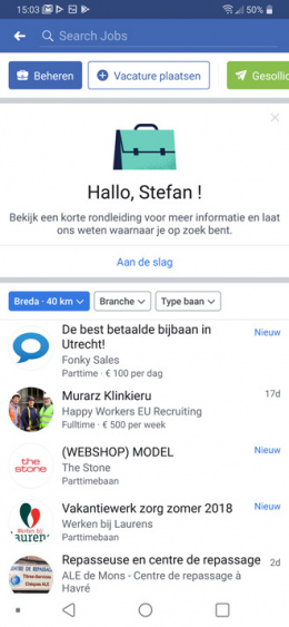 Facebook Vacatures