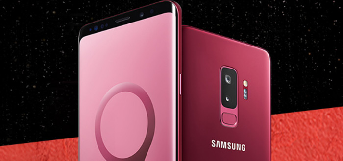 Galaxy S9 burgundy red header