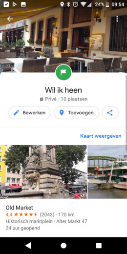 Google Maps lijst 9.77