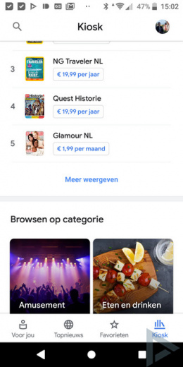 Google Nieuws 5.0 Kiosk