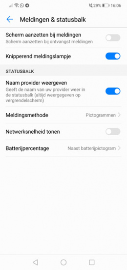 Huawei P20 Lite meldingen