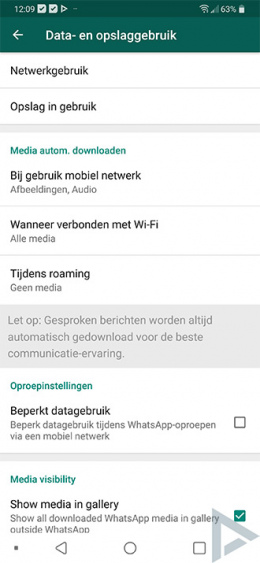 WhatsApp 2.18.159 media galerij