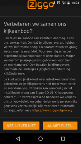 Ziggo Go app kijkgedrag