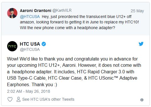 HTC U12+ adapter