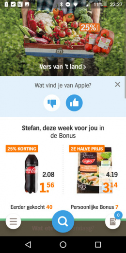 Appie app oud