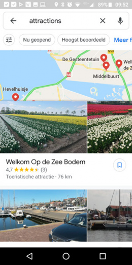 google maps attracties