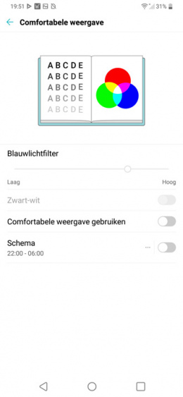 LG G7 Comfortabele weergave