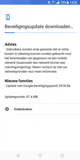 Nokia 7 Plus beveiligingsupdate juni 2018