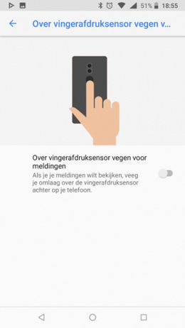 Nokia vingerafdrukscanner