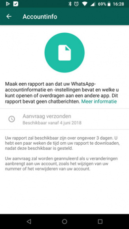 WhatsApp accountinfo