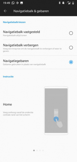 OnePlus 6 veegbewegingen