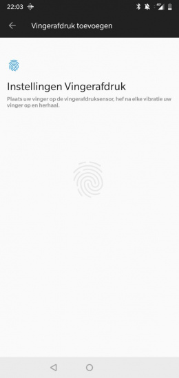 OnePlus 6 vingerafdrukscanner