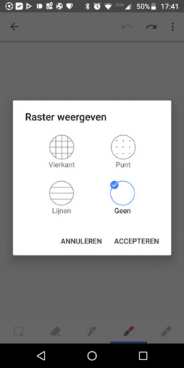 Google Keep rasterweergave