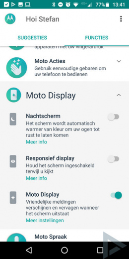 Moto Display tips