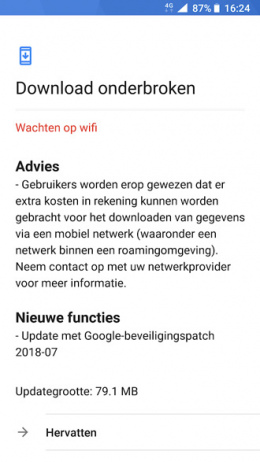 Nokia 8 beveiligingsupdate juli 2018