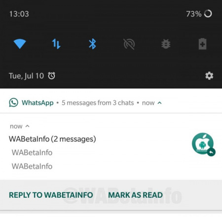 WhatsApp markeren gelezen notificatie
