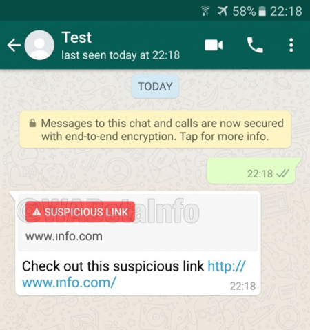 WhatsApp verdachte links