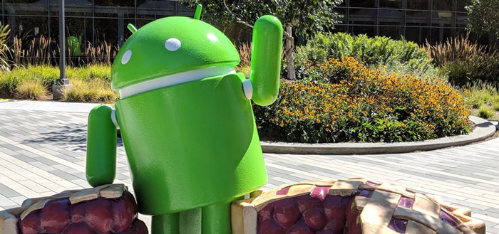 Google presenteert nieuw Android Pie standbeeld bij Googleplex