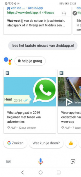 Google Assistent Nederlands