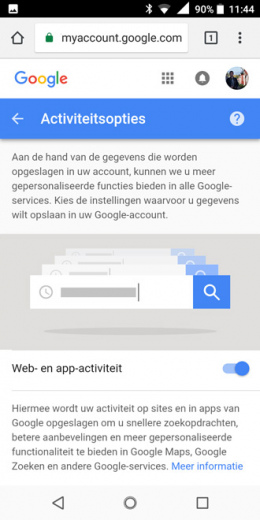 Google locatie bijhouden